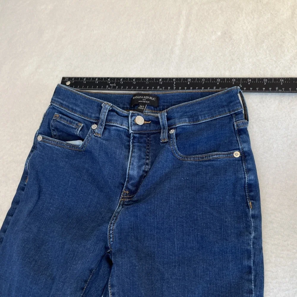 Banana Republic Jeans Women's 26/2 Blue High Rise Slim Dark Wash OLX New House‎